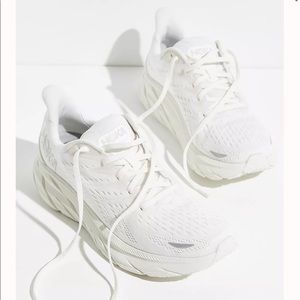 HOKA Clifton 8 Sneakers - White/White, size 7.5B
